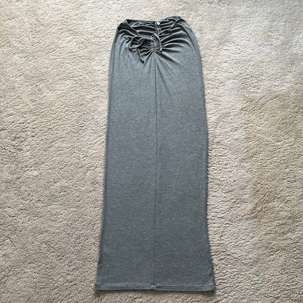 Skims soft lounge ruched long skirt